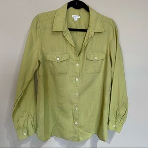 J.Jill Linen Button Down Blouse